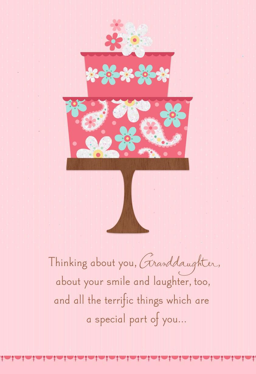 Smile and Laughter Birthday Card for Granddaughter