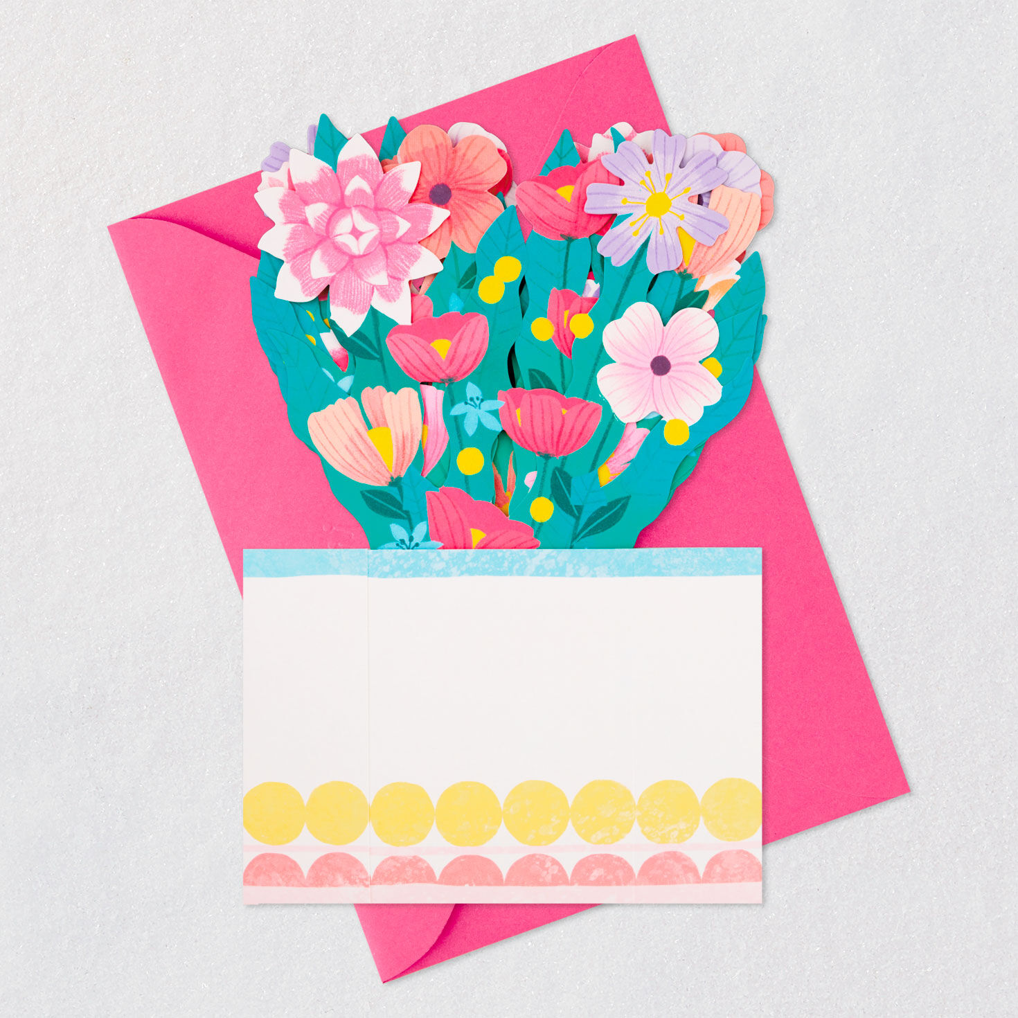 Flower Bouquet Just For You 3D Pop-Up Card - Greeting Cards