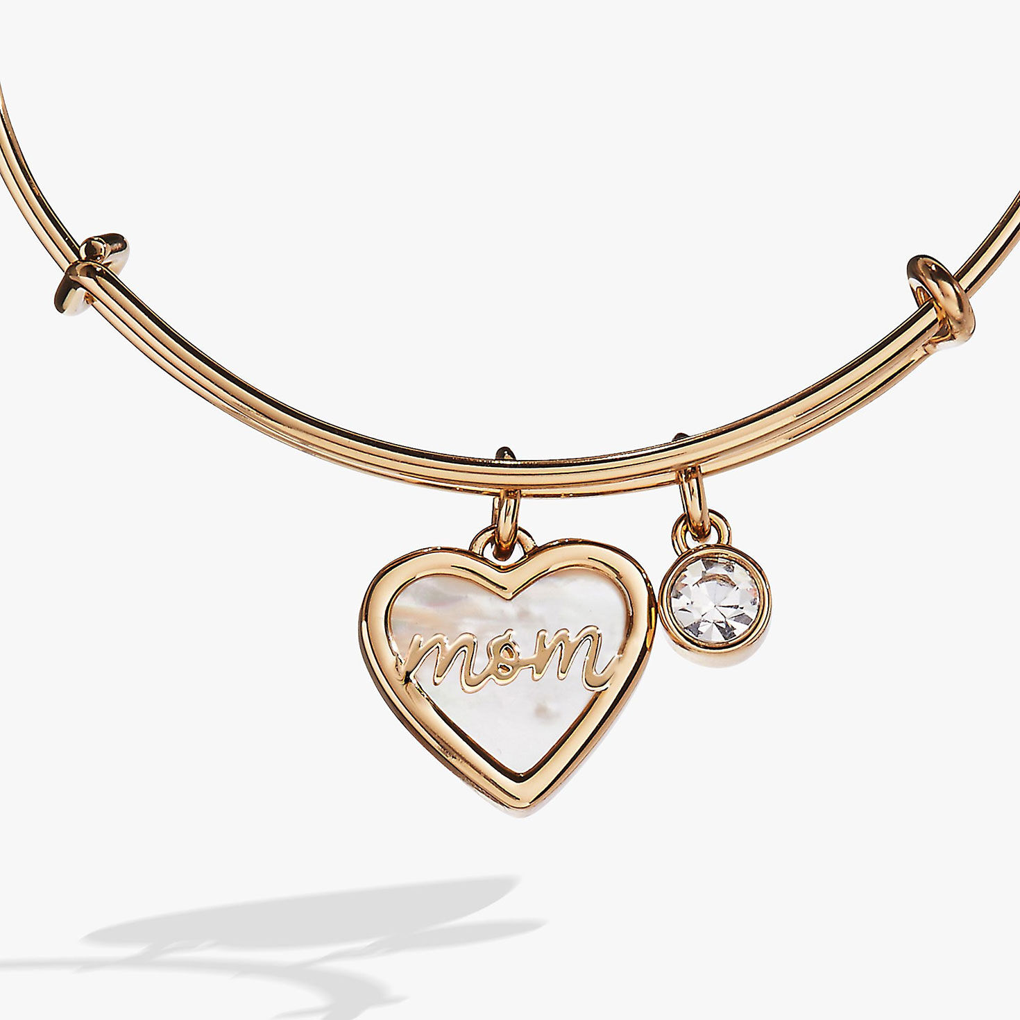 Alex And Ani Mom Mother of Pearl Bangle closeup view image number 2