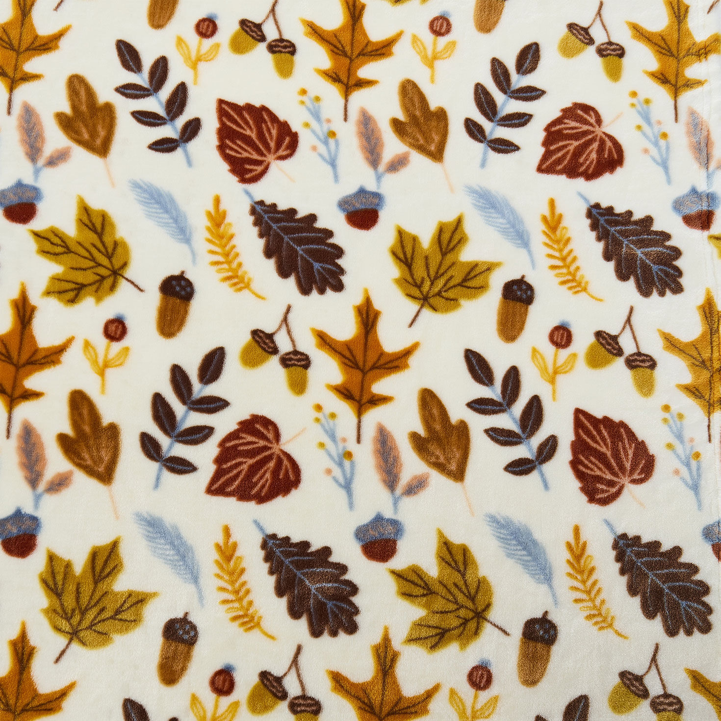 Hallmark Multicolor 50" x 70" Plush Fall Throw Blanket upclose detail image number 3