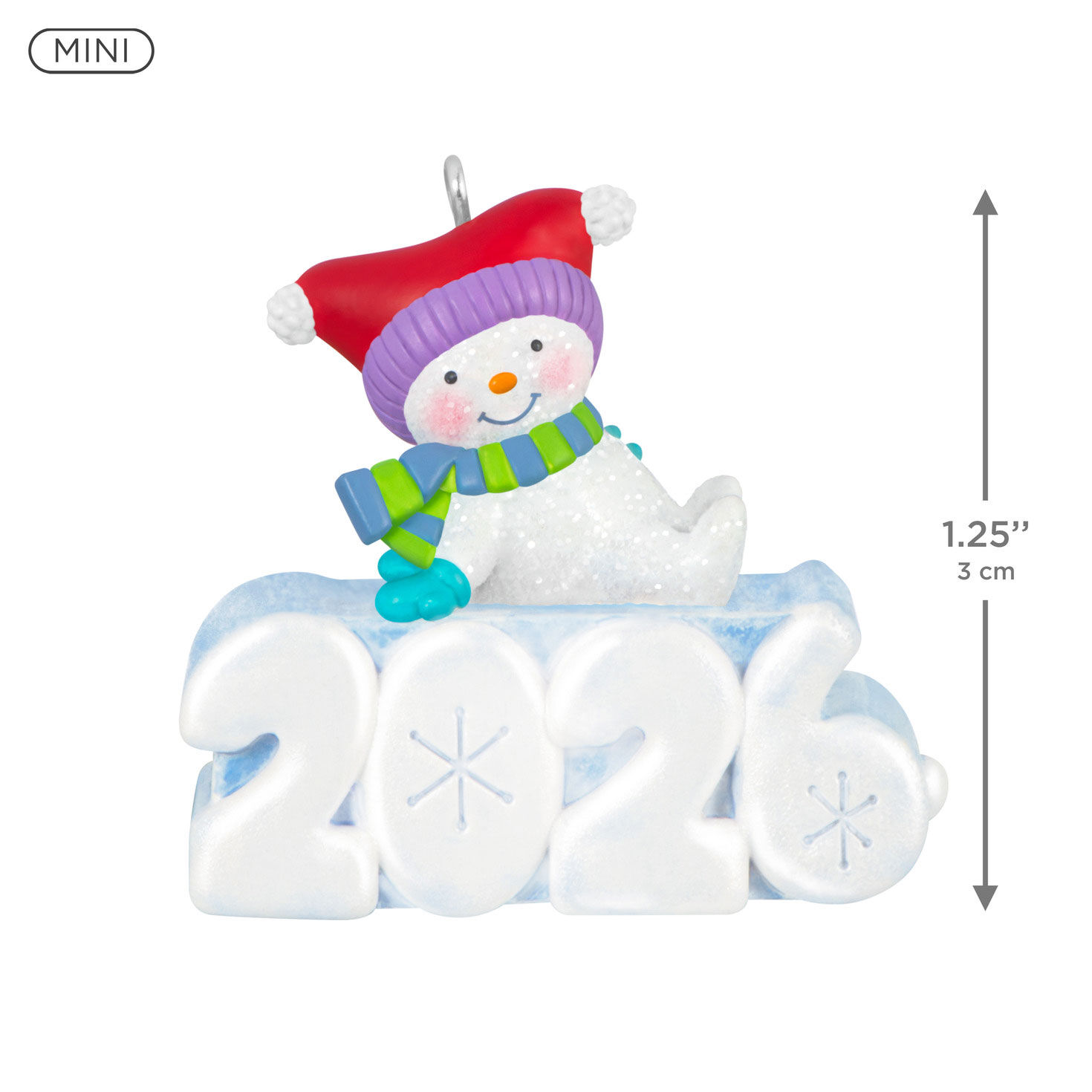Snowman on 2026 Keepsake Ornament measurement image number 4