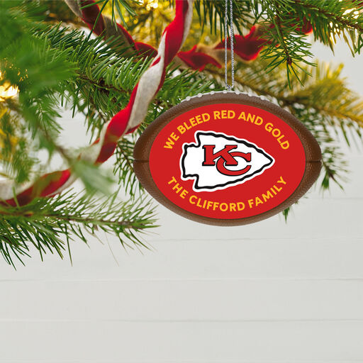 NFL Football Kansas City Chiefs Text Personalized Ornament, 