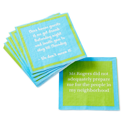 Drinks on Me Mr. Rogers Funny Party Napkins, Pack of 20, 