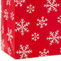 9.6" White Snowflakes on Red Medium Holiday Gift Bag With Tissue Paper, , large image number 5