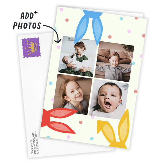 Happiness Popping Up Folded Easter Photo Card, , large image number 2