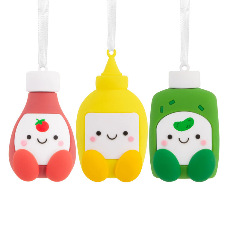 Better Together Ketchup, Mustard and Relish Magnetic Hallmark Ornaments, Set of 3