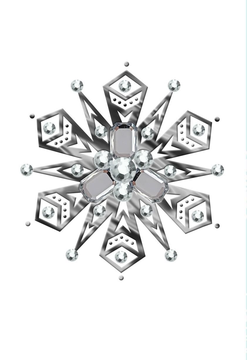 Geometric Snow Gems Christmas Card