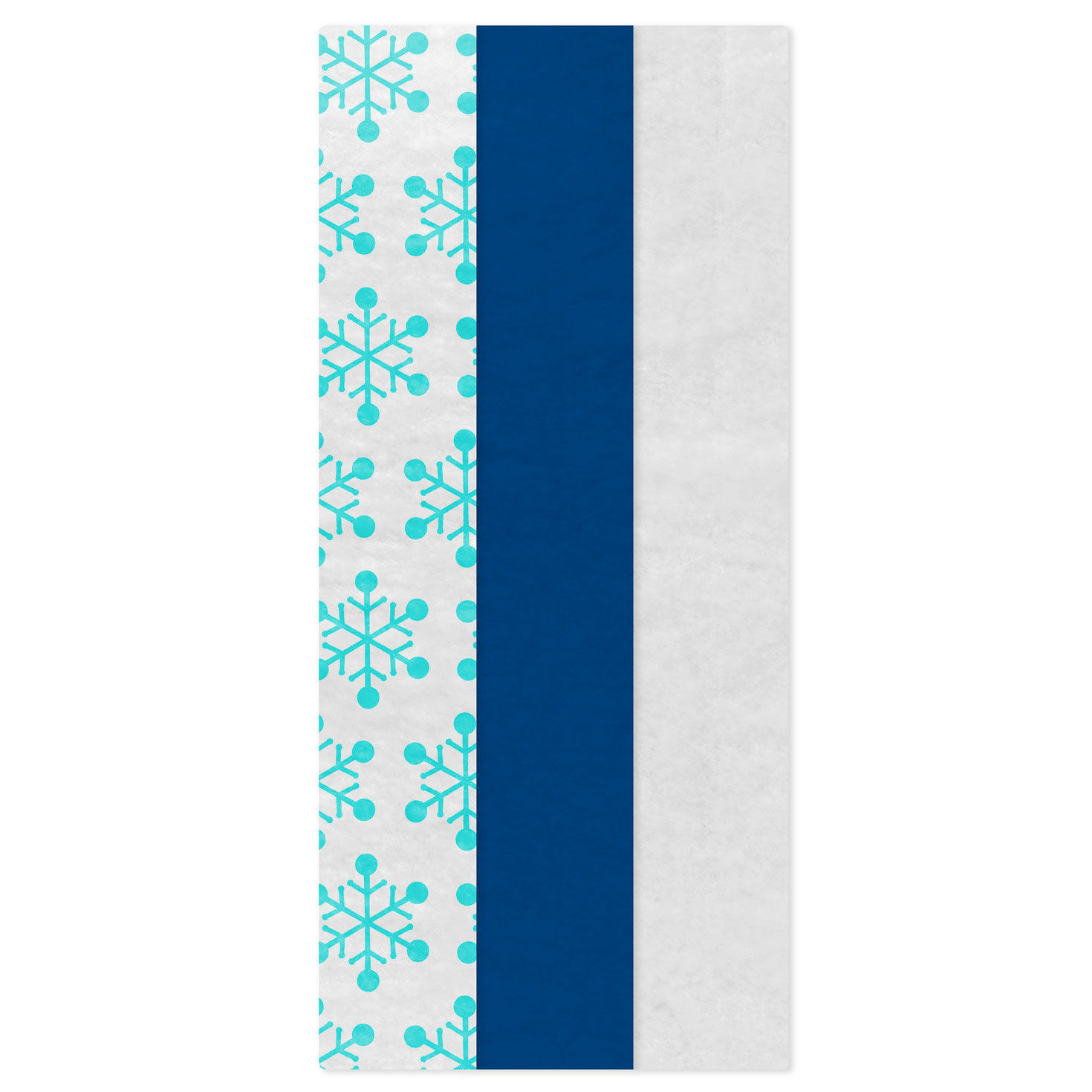 Navy/White/Snowflakes 3-Pack Assortment Holiday Tissue Paper, 30 sheets