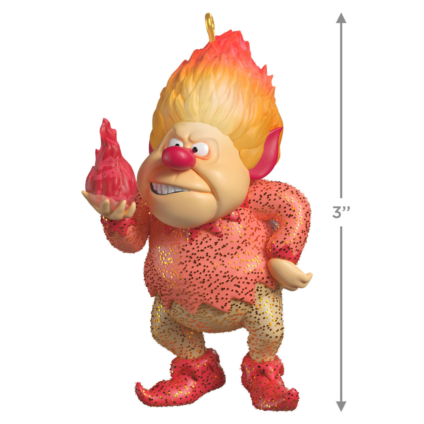 Heat Miser Holding Flame Keepsake Ornament measurement image number 3