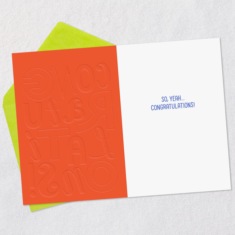 Multicolor Lettering Funny Congratulations Card  image number 3