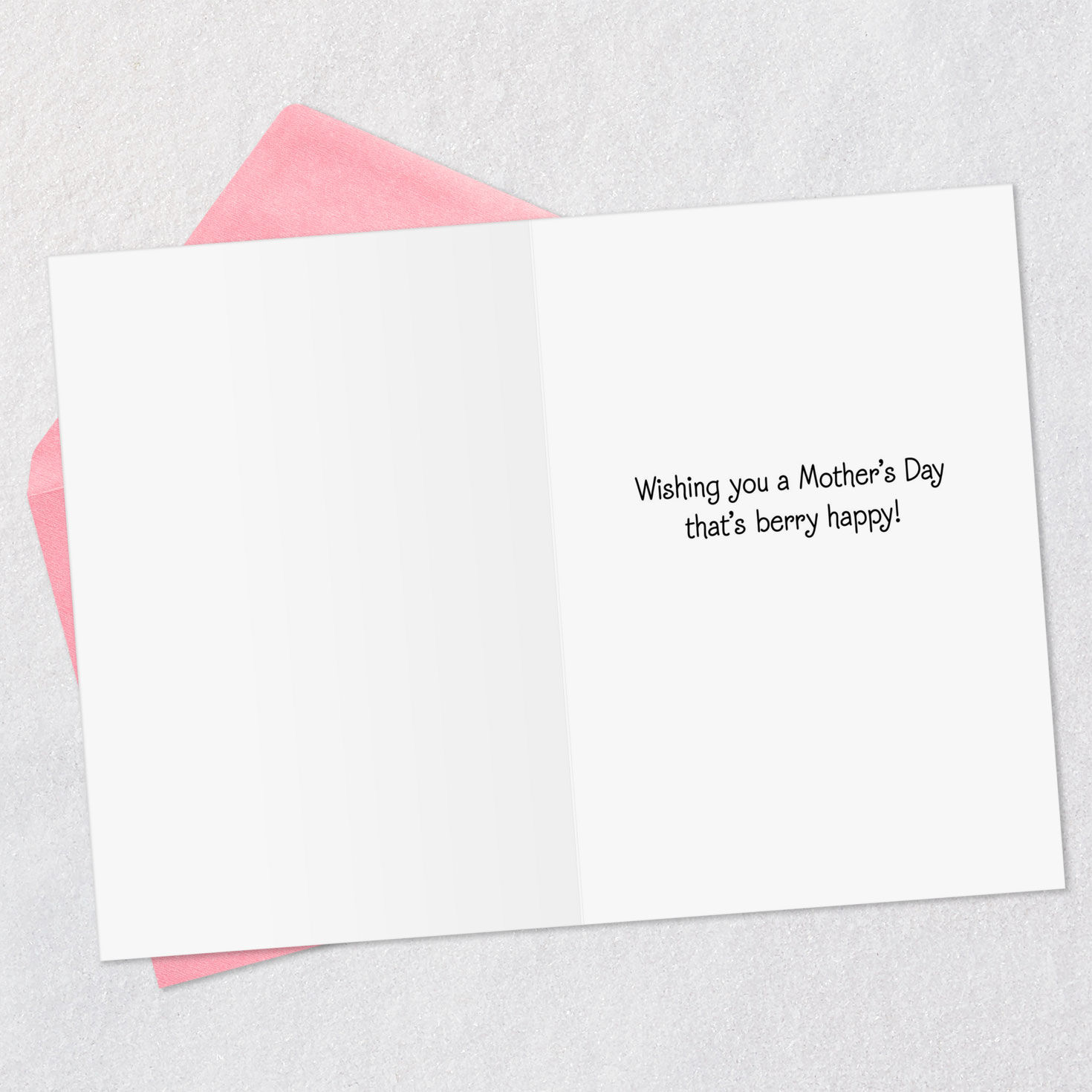 Smiling Strawberry on Teal Mother's Day Card  image number 3