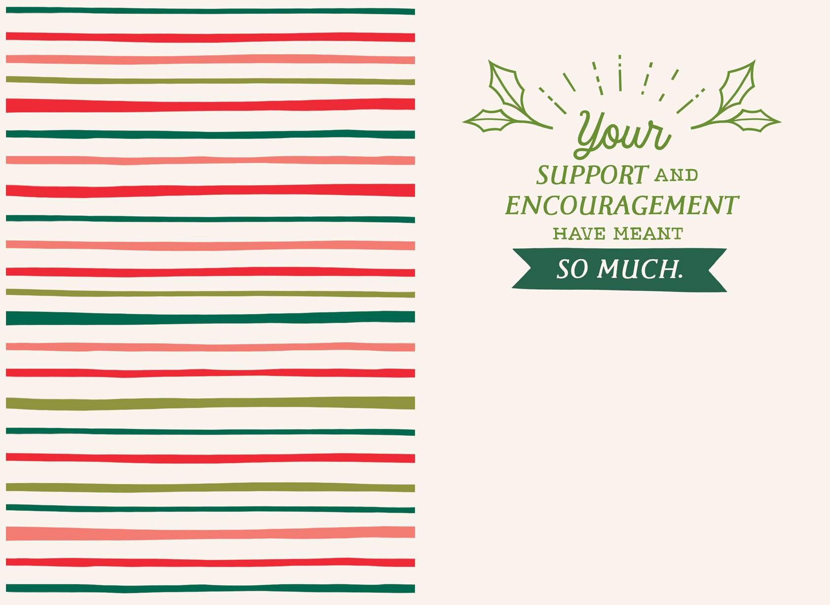 Thank You for Support Christmas Card