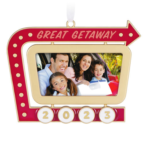 Great Getaway 2023 Metal Photo Frame Ornament, 