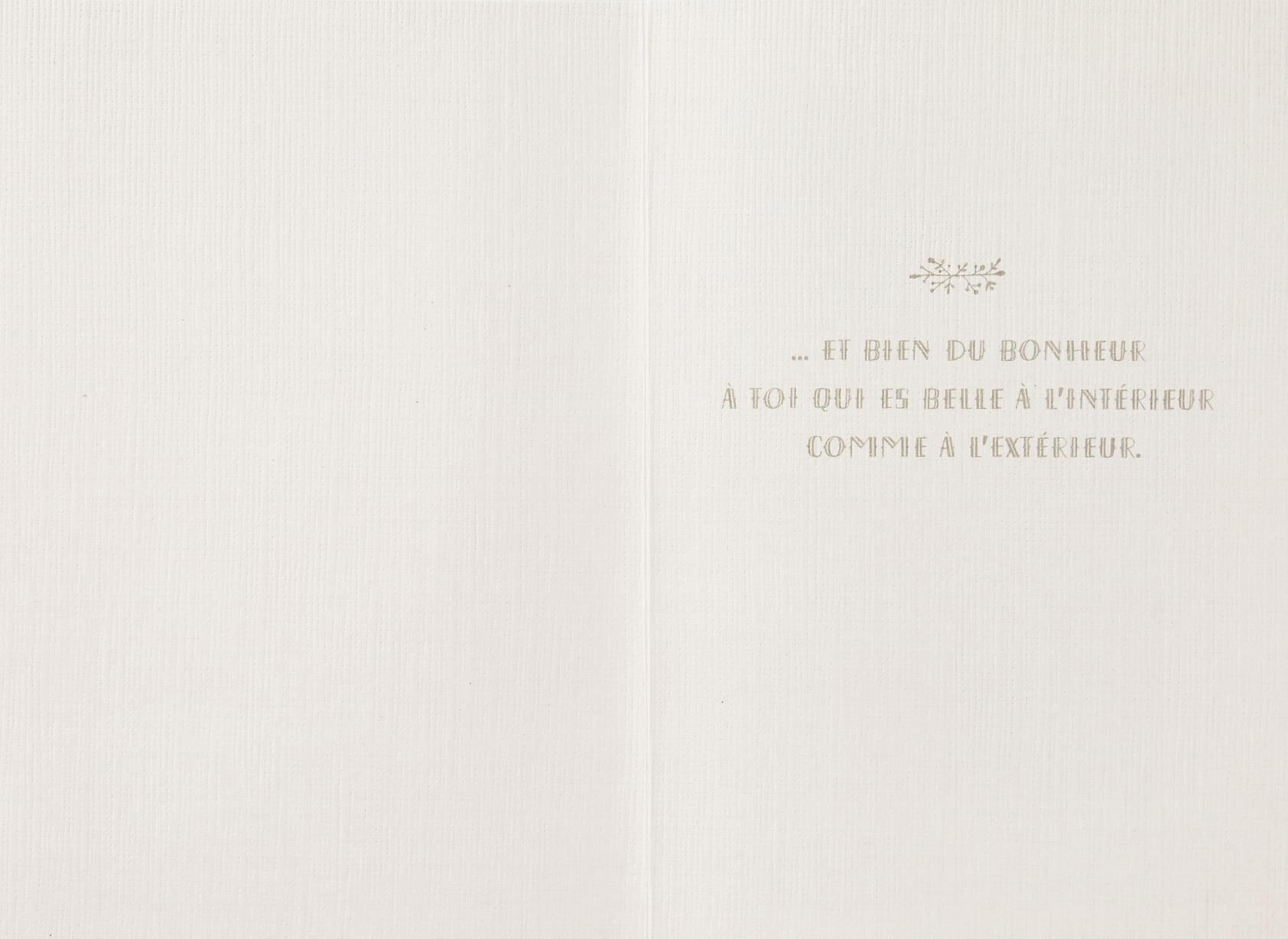 Paper Flowers French-Language Birthday Card