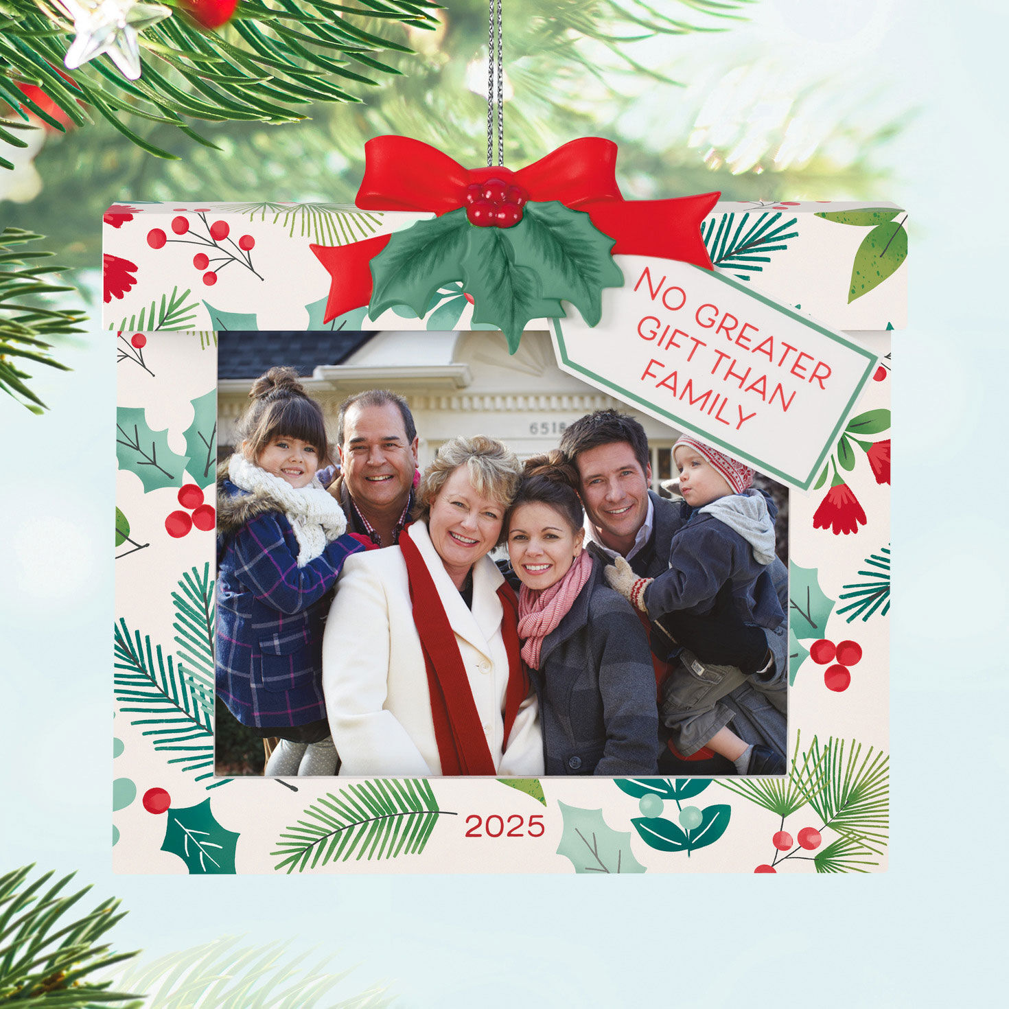 The Gift of Family 2025 Personalized Ornament, Custom Photo, , large image number 2