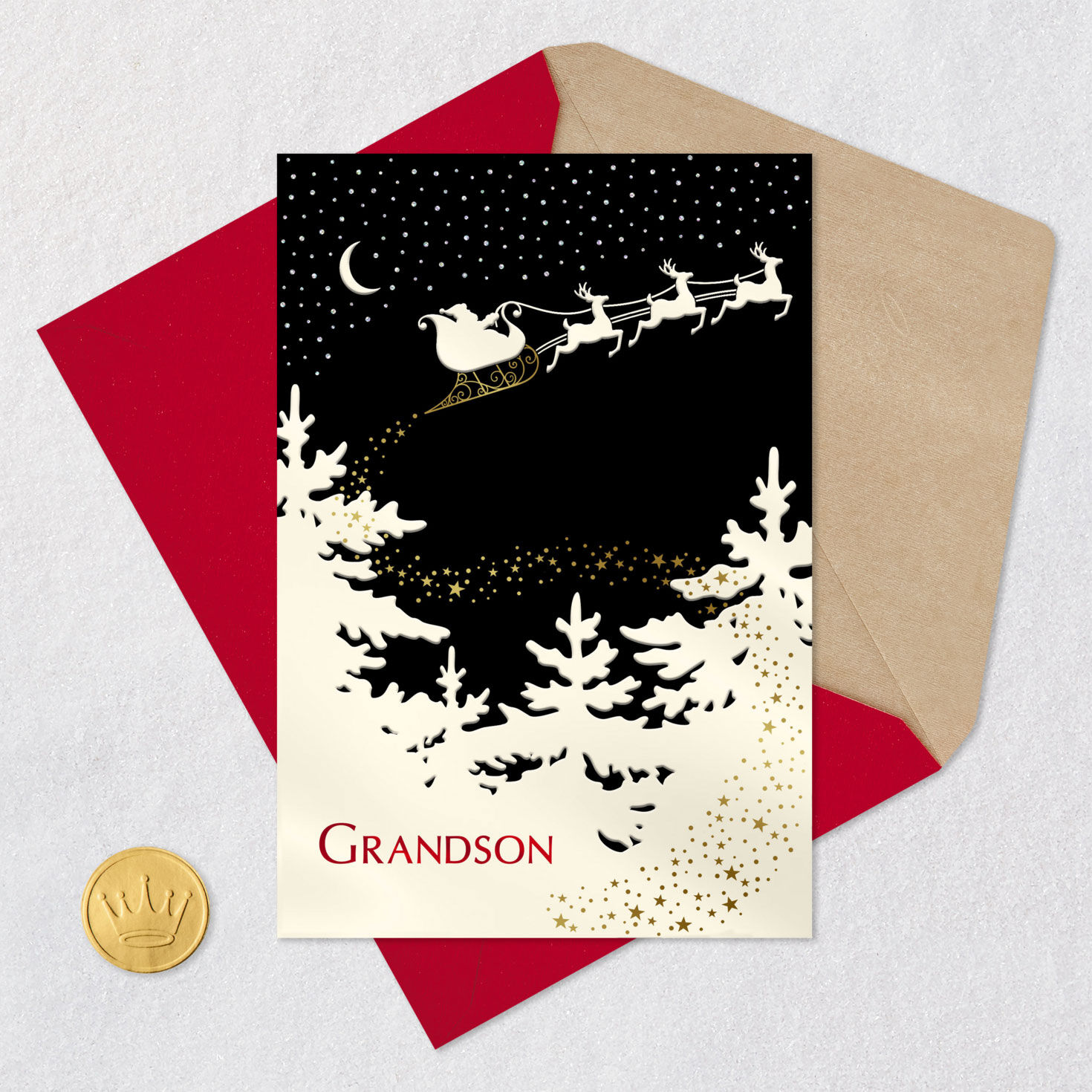 You're a Wonderful Grandson Christmas Card, , large image number 5