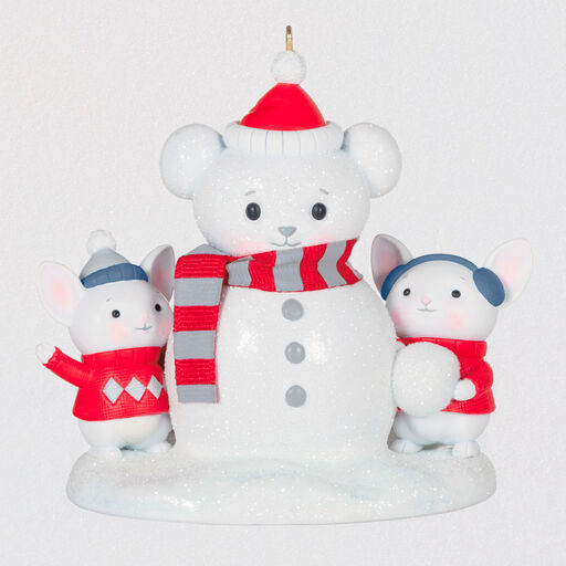 Merry Mice Building a Snowman Special Edition Ornament, 