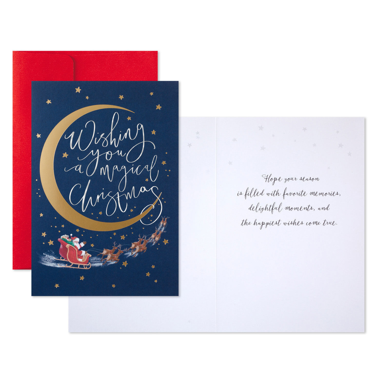 Santa and Crescent Moon Boxed Christmas Cards, Pack of 16, , large image number 3