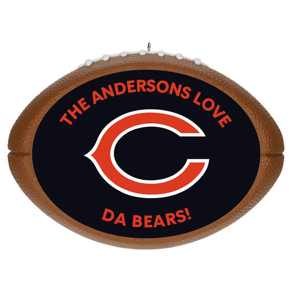 NFL Football Chicago Bears Text Personalized Ornament