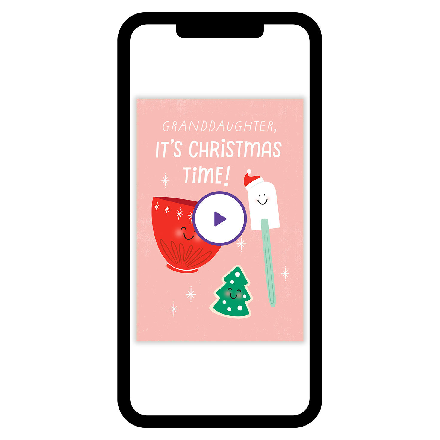 Bake It a Sweet One Custom Christmas eCard for Granddaughter