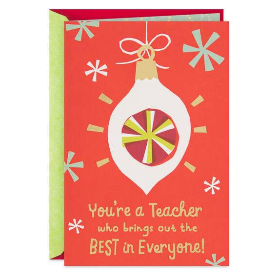 Thanks for All You Do Christmas Card for Teacher, , large image number 1