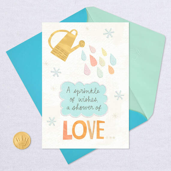 Watering Can Sprinkle of Wishes Baby Shower Card, , large image number 5