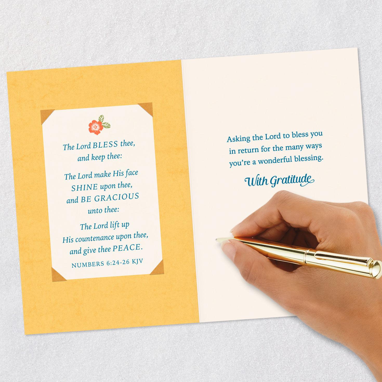 Vintage Flower Wreath Religious Clergy Appreciation Card Signing card image number 7