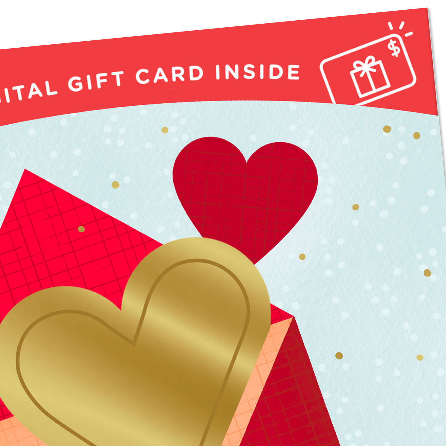 Hearts in Envelope Valentine's Day Gift Card Greeting Card Cover Detail image number 5