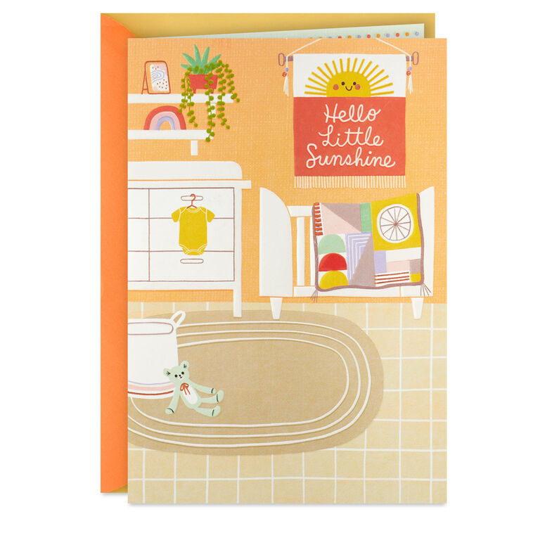 Hello Little Sunshine New Baby Card