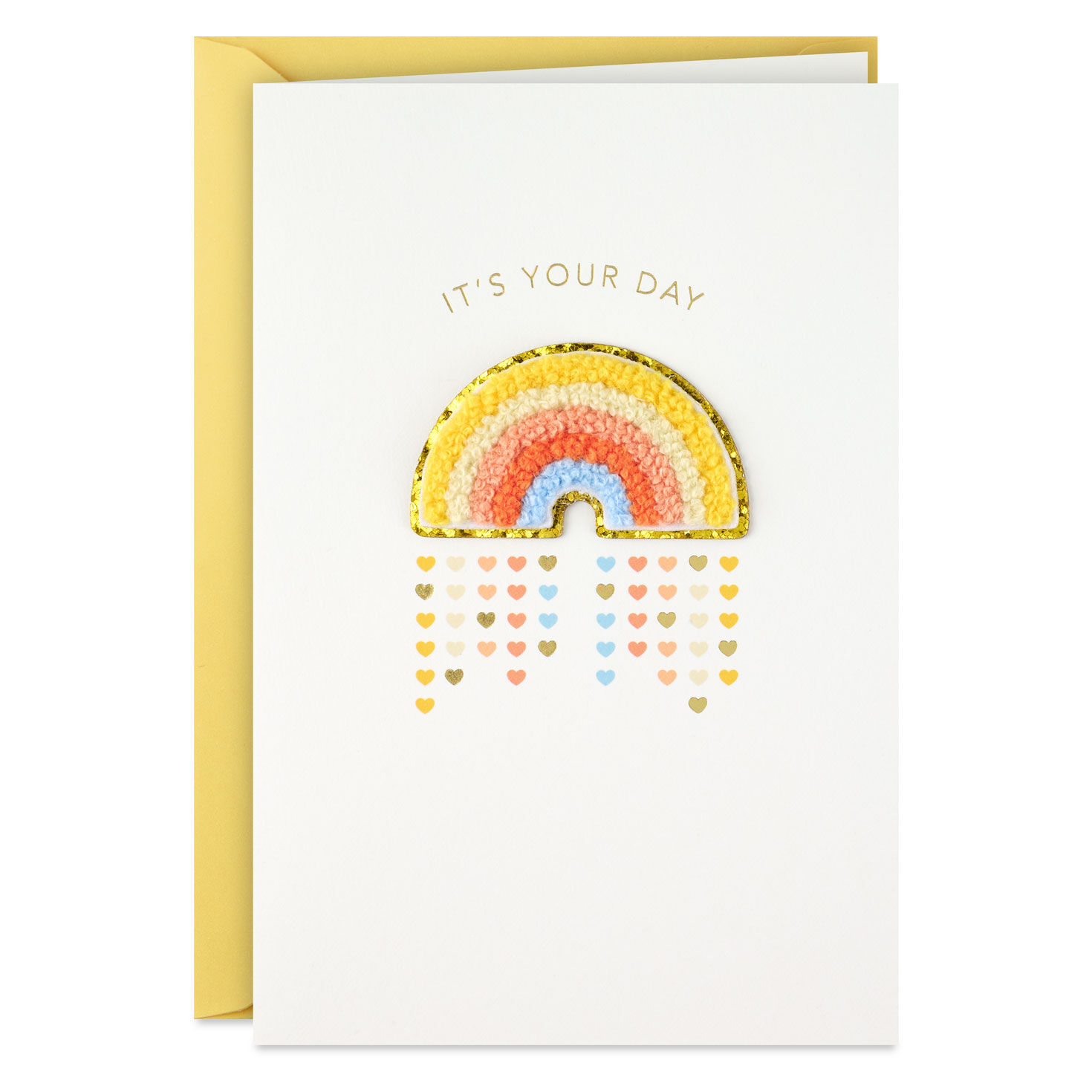Hope It's Every Shade of Happy Birthday Card With Rainbow Patch