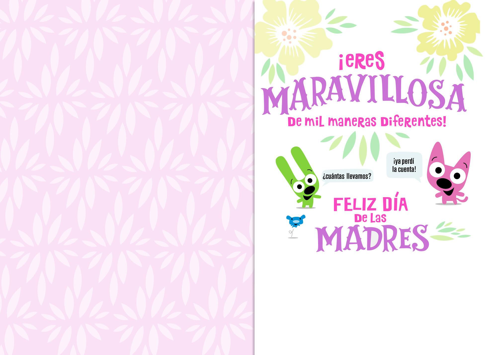 Marvelous! hoops&yoyo™ Musical Spanish-Language Mother's Day Card