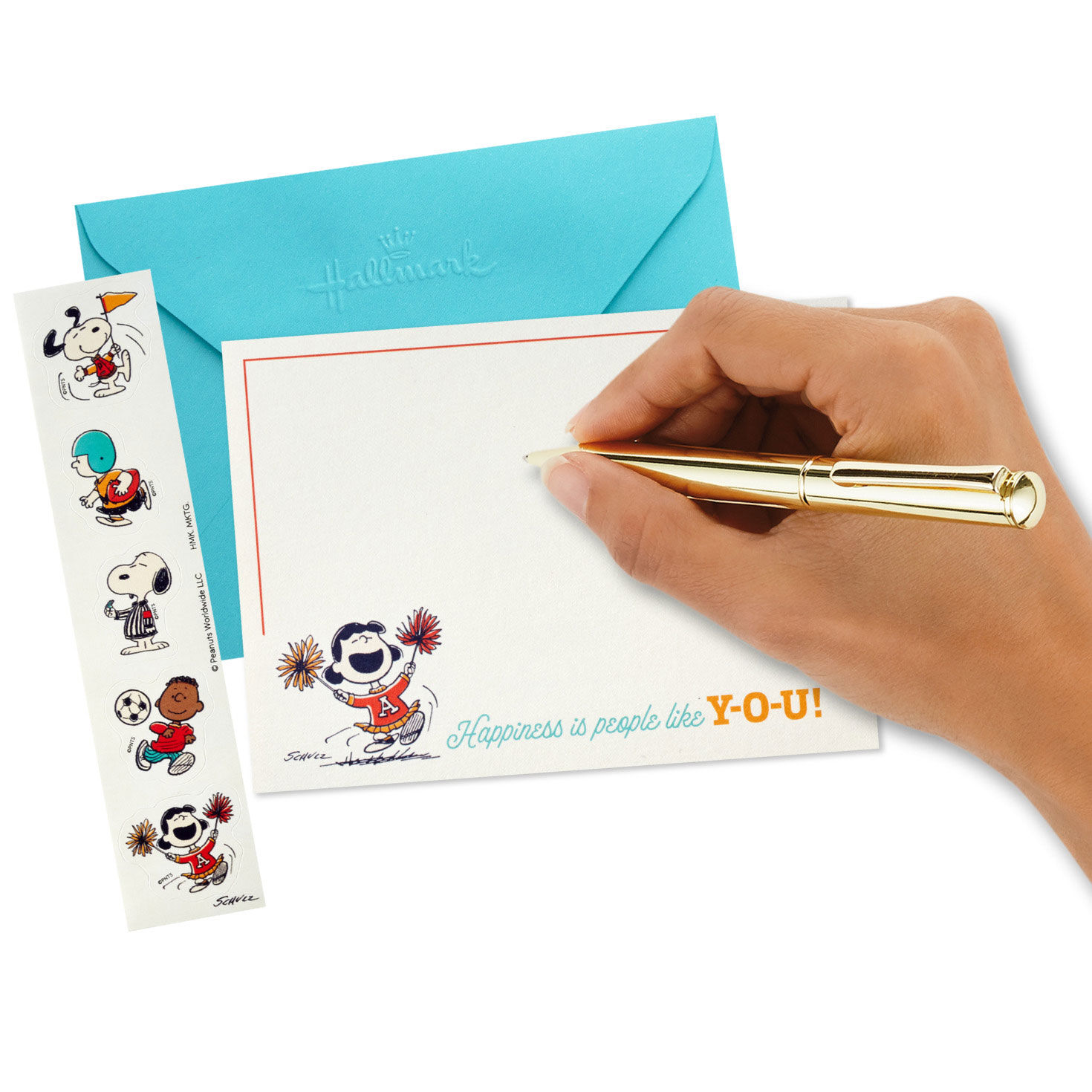 Peanuts Sporty Snoopy Note Cards and Stickers Pack Signing card image number 4