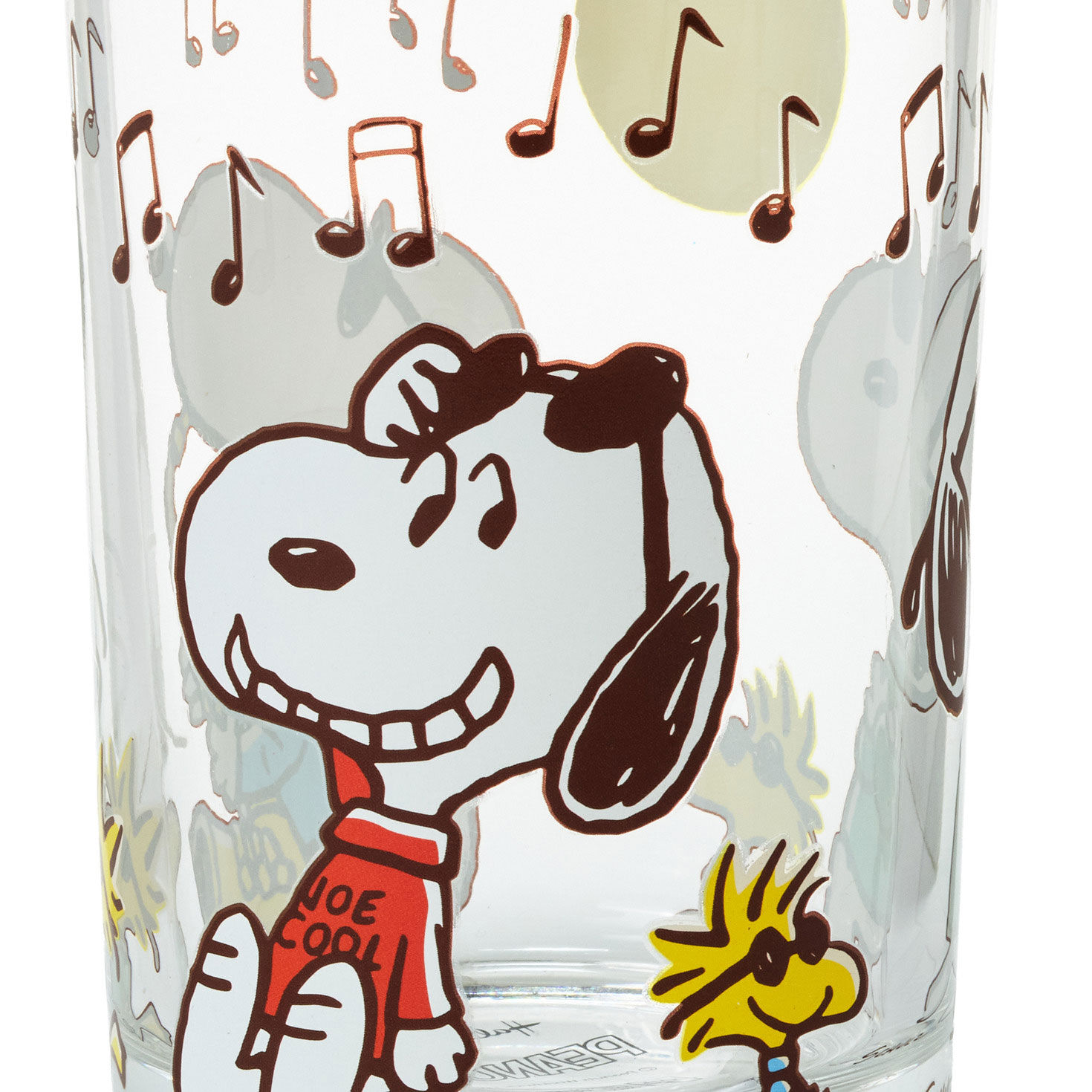Colored Illustrations Peanuts Snoopy Drinking Glass upclose view image number 5