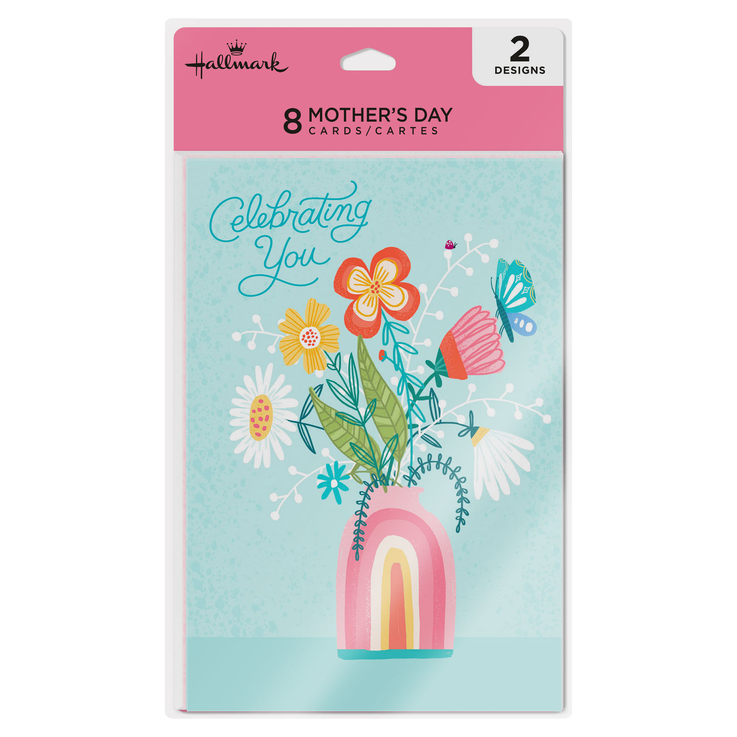 Pink and Blue Floral Mother's Day Cards Pack package Front image number 7