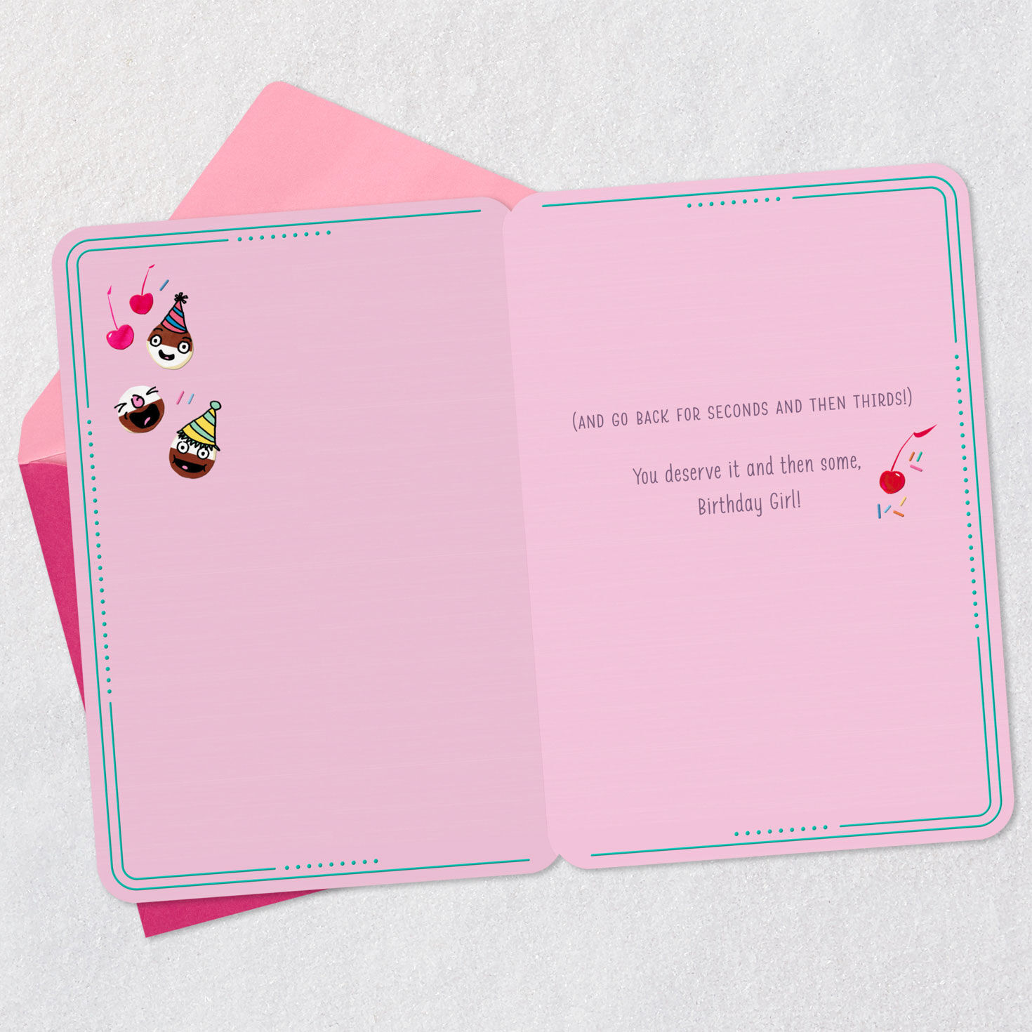 Sweet Treats Birthday Card for Her Open card with envelope image number 3