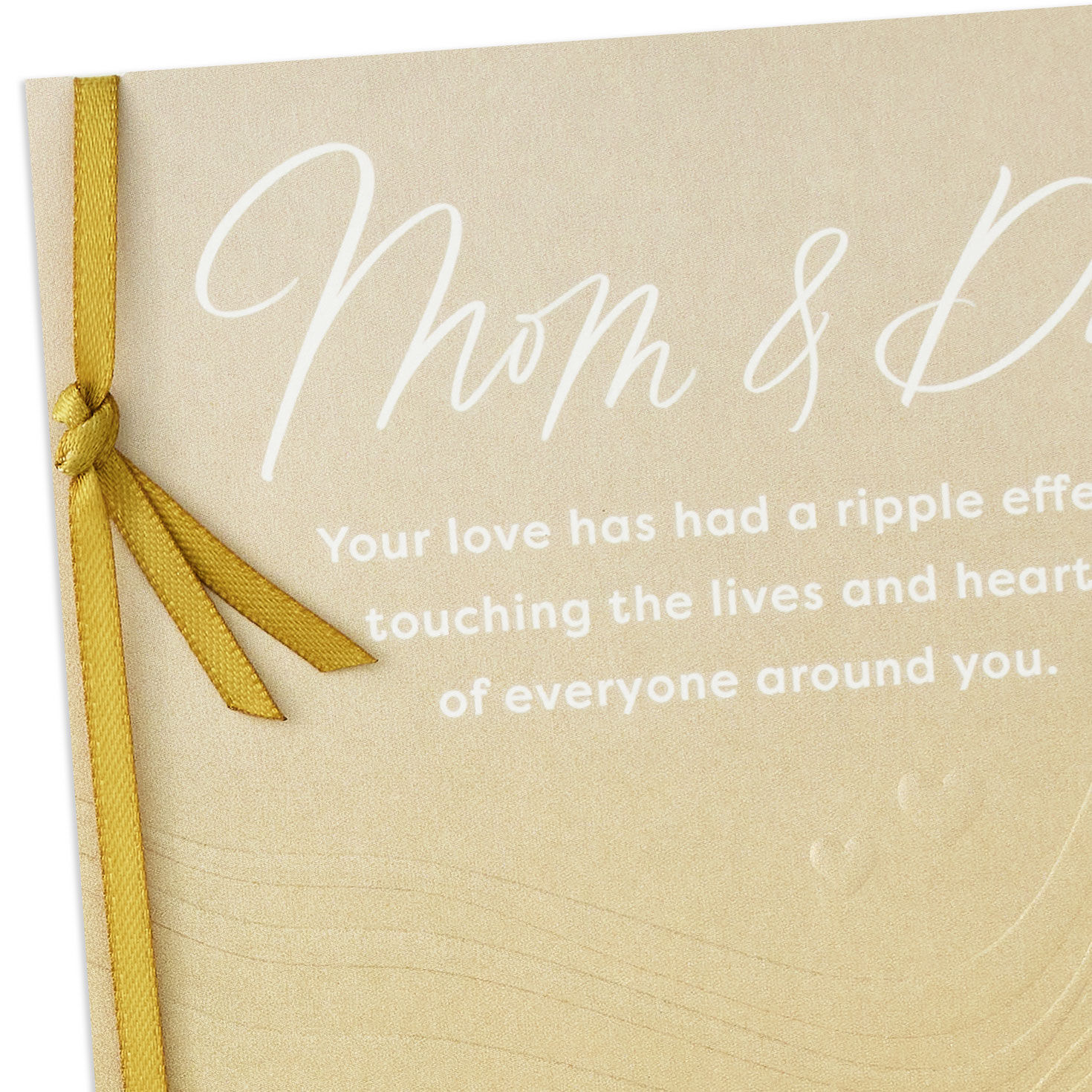 Ripples on Gold Anniversary Card for Parents Card Front Detail image number 5