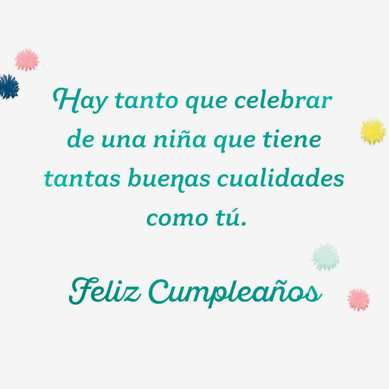 You're Beautiful Spanish-Language Birthday Card for Girl, , large image number 2