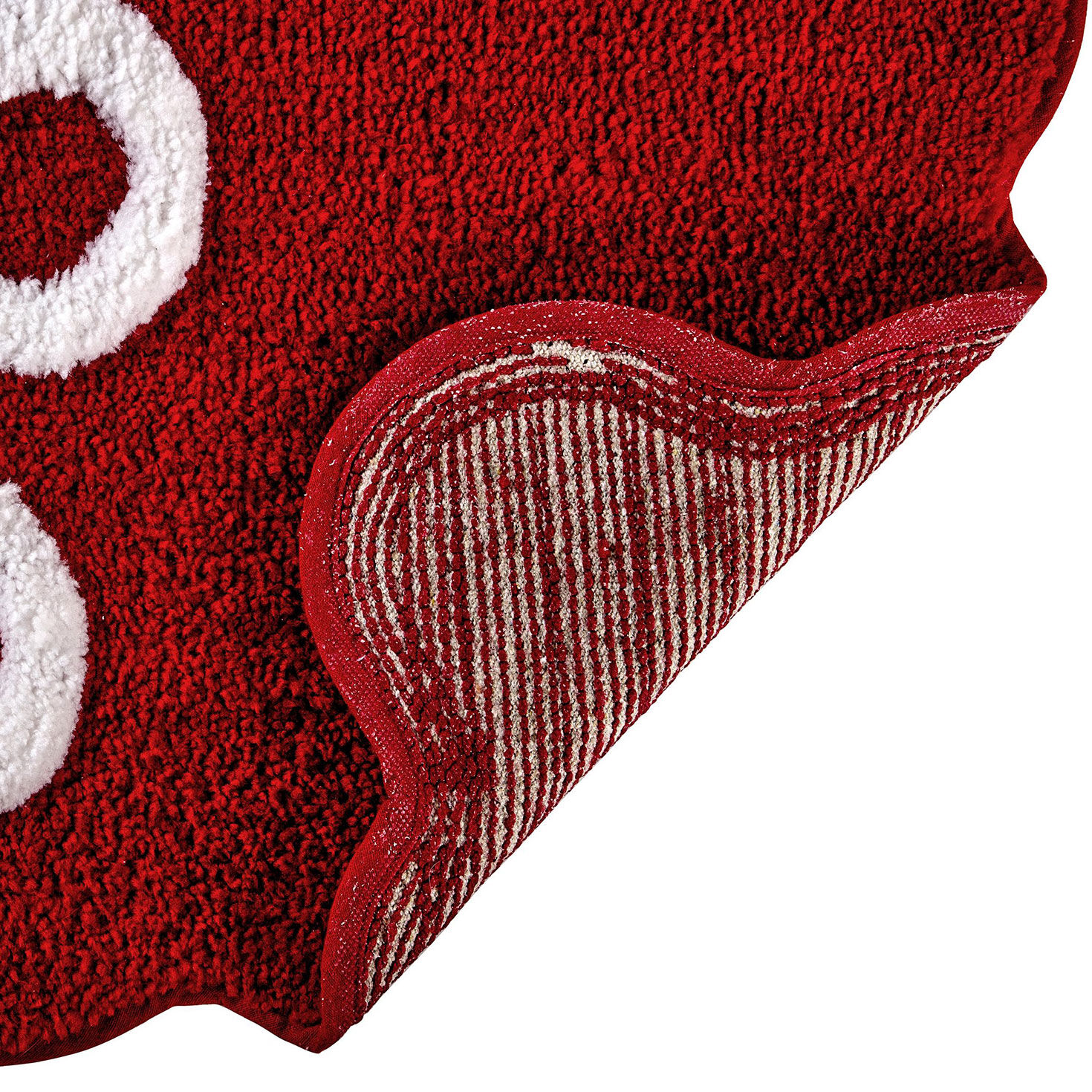 Hallmark HO HO HO Tufted Bath Rug  20x30 upclose view back image number 2