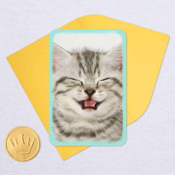 3.25" Mini Cute Kitten Blank Card, , large image number 5