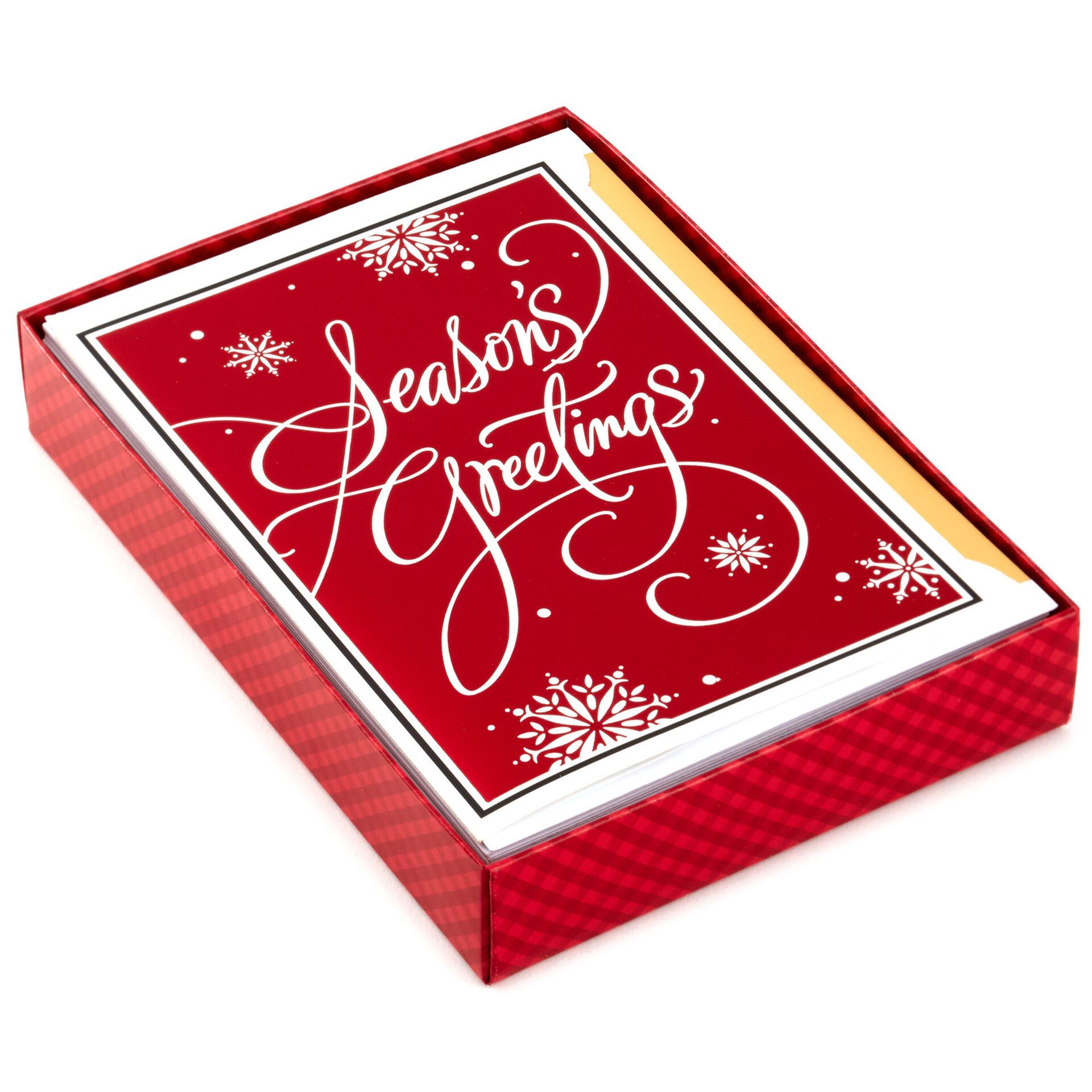 Season's Greetings With Snowflakes Christmas Cards, Box of 18 Boxed
