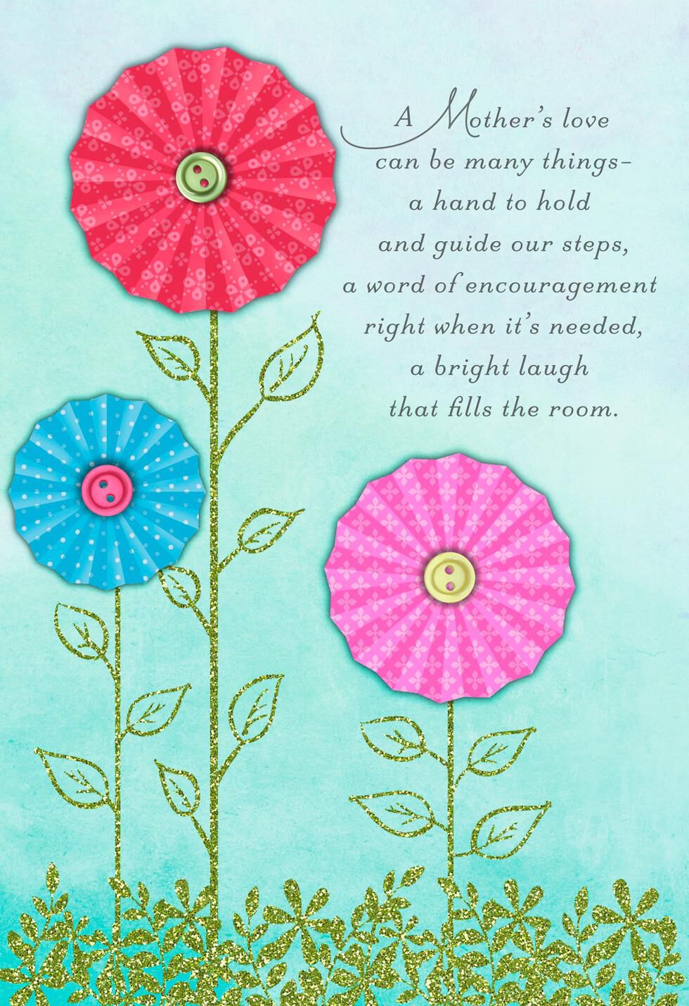 Paper Flowers Mother's Day Card