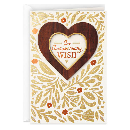 Congratulations Anniversary Card With Heart Frame Magnet, 
