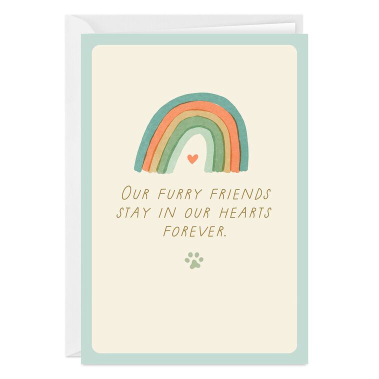 Always In Our Hearts Custom Pet Sympathy Card, , large image number 1