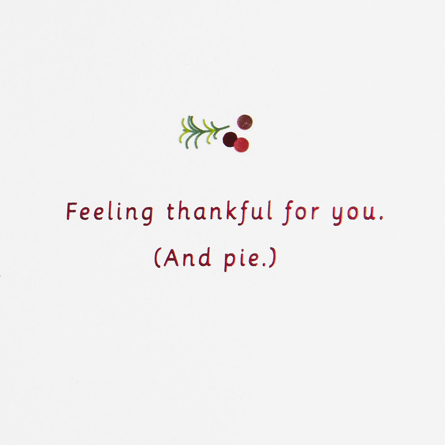 Thankful for You (and Pie) Thanksgiving Card for only USD 6.99 | Hallmark