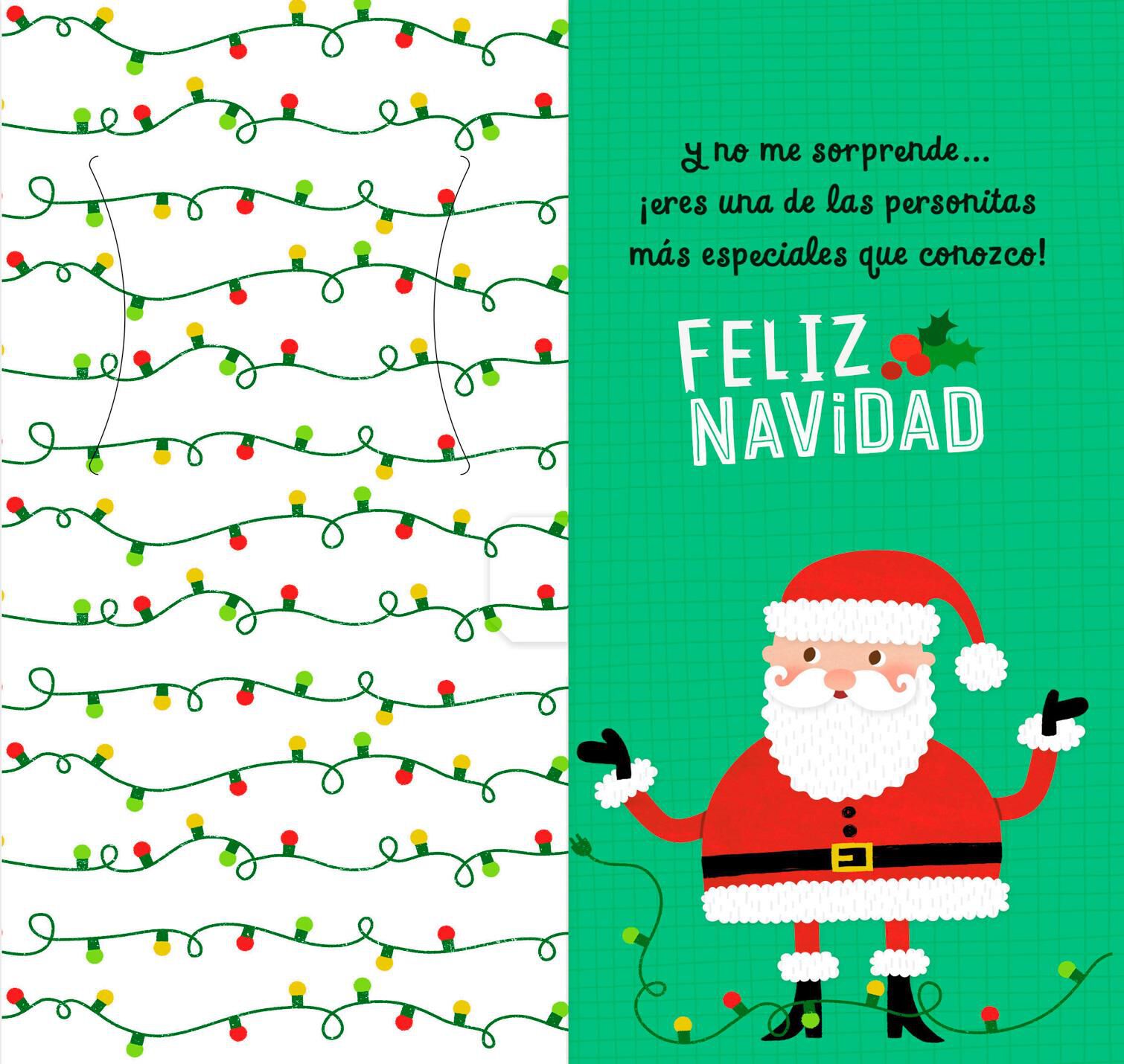 Santa's List Spanish-Language Money Holder Christmas Card