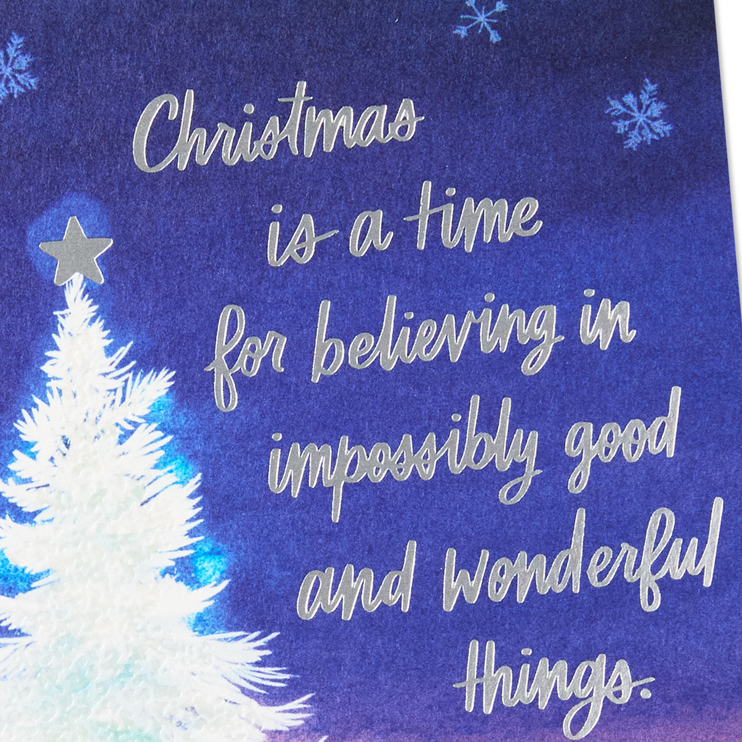 White Tree in Forest UNICEF Christmas Card Card Cover Detail image number 4