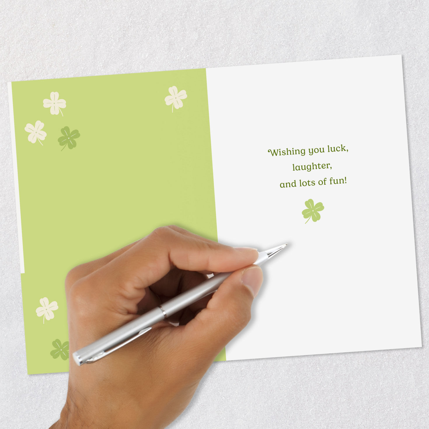 Dog in Green Bowler Hat St. Patrick's Day Card Signing card image number 7