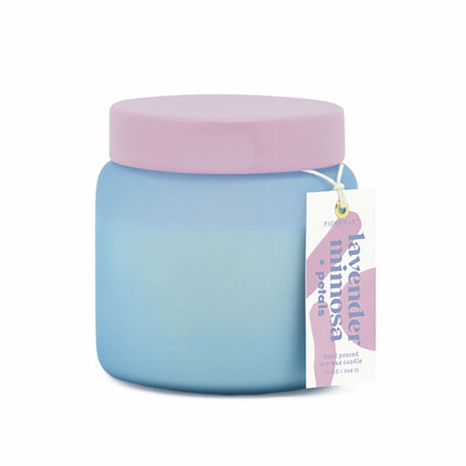 Lavender Mimosa/Petals Lidded Glass Jar Candle, 13 oz., 
