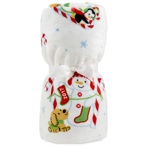 20th Anniversary Snow Many Memories Throw Blanket, 58x49, 