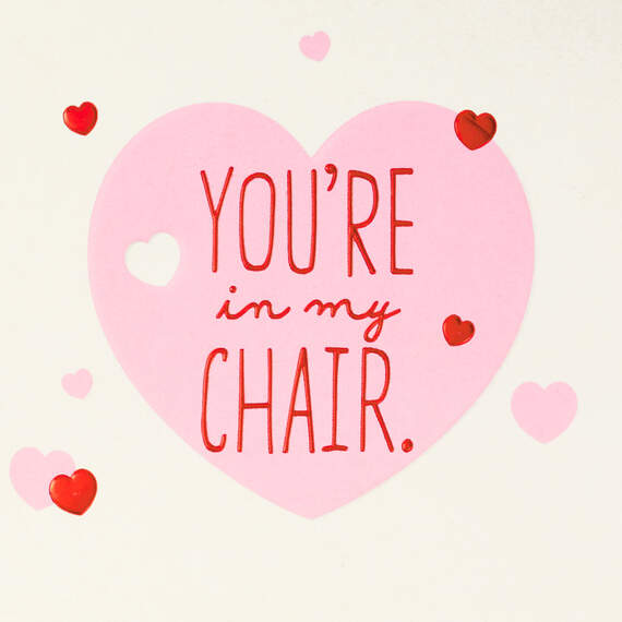 You're in My Chair Funny Valentine's Day Card From Cat, , large image number 2